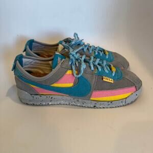 Nike x Union LA Cortez Light Smoke Grey / Blue Fury / Lemon Frost Mens Size 6.5